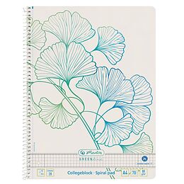 Herlitz Spiralblock A Blatt Lineatur Greenline Ginkgo