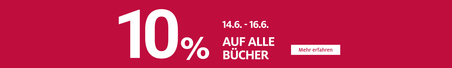 10% Rabatt auf alle Bücher
