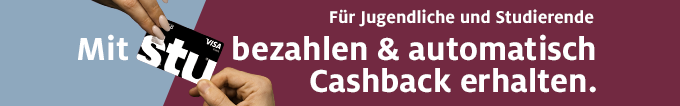 Mit Stu bezahlen und automatisch Cashback erhalten.