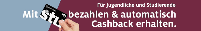 Mit Stu bezahlen und automatisch Cashback erhalten.