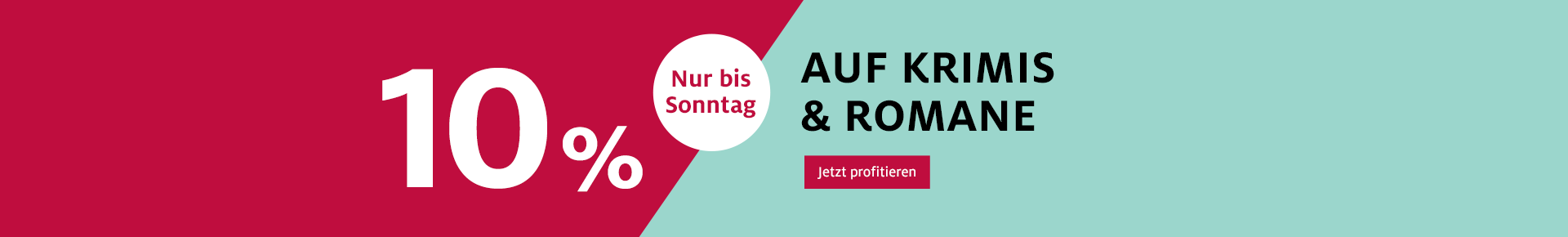 10% Rabatt auf Belletristik