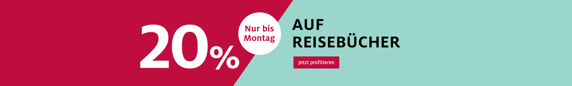 20% Rabatt auf Reisebücher - Nur bis Montag