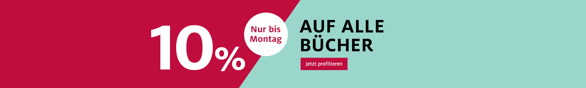 10% Rabatt auf alle Bücher