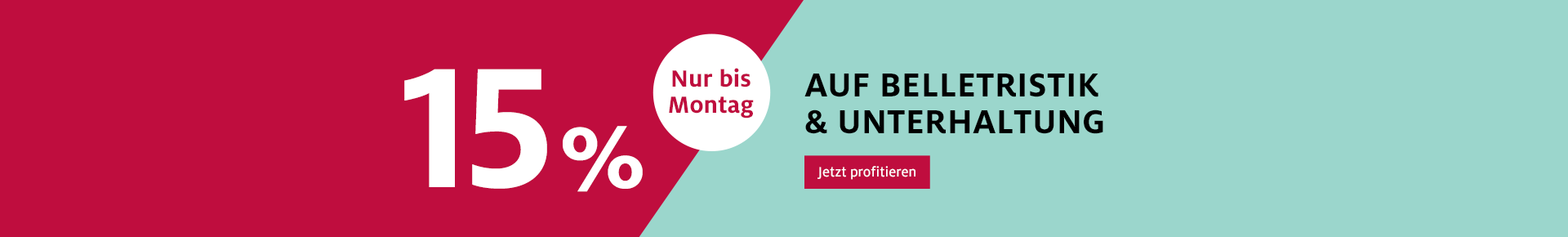 15% auf Belletristik