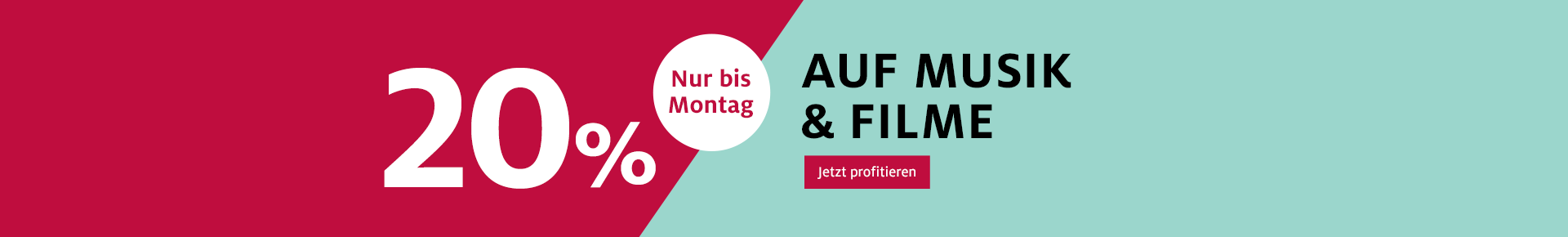 20% auf Musik & Filme
