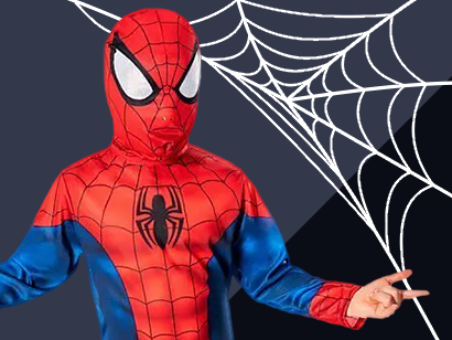 Kind in Spiderman-Kostüm