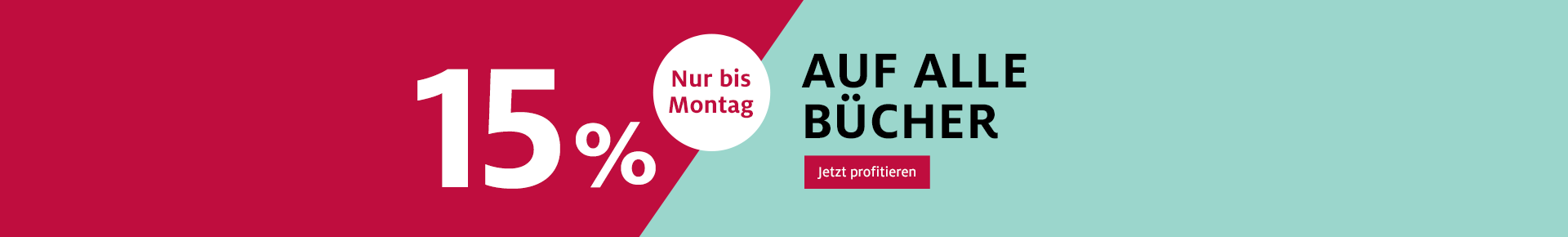 15% Rabatt auf alle Bücher