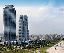 Hochhäuser am Strand Miami Beach