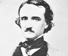 Edgar Allan Poe Porträt schwarz-weiss