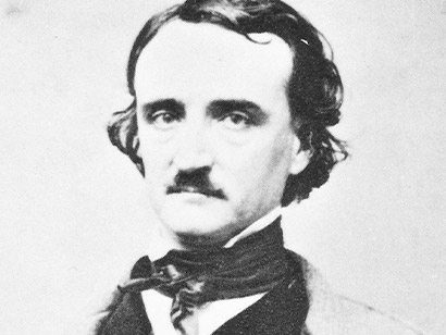 Edgar Allan Poe Porträt schwarz-weiss