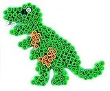 Hama 322 - Stiftplatte Dino weiß Spiel