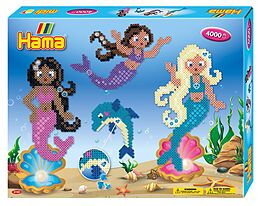 Hama 3150 - Bügelperlen, Geschenkpackung Meerjungfrauen, 4000 Midi-Perlen und Zubehör Spiel