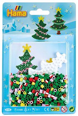 Hama 4108 - Weihnachtsbaum, Bügelperlen midi, 450 Stück Spiel