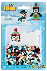 Hama 4109 - Schneemann, Pinguin, Bügelperlen midi, 450 Stück Spiel