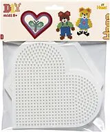 Hama 4454 - Stiftplatten für Bügelperlen Midi 5+, Herz/Sechseck, 2 Stück Spiel