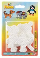 Hama 4572 - Stiftplatten 3er-Set, Elefant/Pinguin/Hund, Stiftplatten für Bügelperlen Midi 5+ Spiel