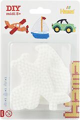 Hama 4576 - Stiftplatten 3er Set, Auto/Segelboot/Flugzeug, für Bügelperlen Midi 5+ Spiel