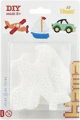 Hama 4576 - Stiftplatten 3er Set, Auto/Segelboot/Flugzeug, für Bügelperlen Midi 5+ Spiel