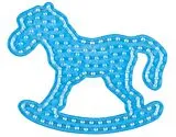 Hama 8221 - Stiftplatte Schaukelpferd für Maxi-Bügelperlen, transparent Spiel
