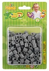 Hama 8517 - Perlen, Bügelperlen Maxi, 250 Stück, grau Spiel