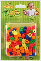 Hama 8522 - Perlen, Bügelperlen Maxi, 250 Stück, bunt, neonmix Spiel