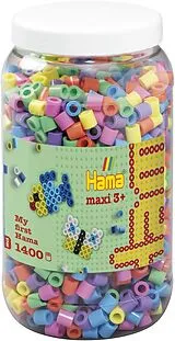 HAMA Maxi Perlen Pastell Dose 1.400Stück Spiel