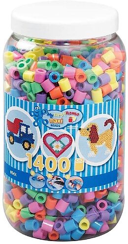 HAMA Maxi Perlen Pastell Dose 1.400Stück Spiel