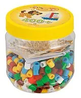 Hama 8790 - Bügelperlen, Dose mit 400 Maxi-Perlen und 2 Stiftplatten (Quadrat und Hund) Spiel