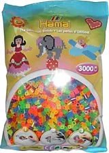 HAMA Perlen Transp. Neon 3.000 Stück Spiel