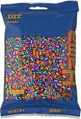 Hama 201-92 - DIY Bügelperlen Midi 5+, ca. 3000 Stück, Mix 92 gestreift Spiel