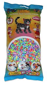 Hama 3094 - Packung für Hama 205-50 - Bügel-Perlen, circa 6000 Stück, pastellmix Spiel
