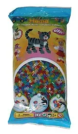 Hama 205-54 - Bügel-Perlen, circa 6000 Stück, glittermix Spiel