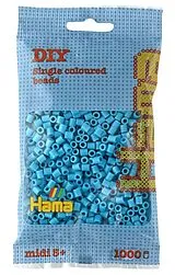 Hama Bügelperlen Midi 5+, ca. 1000 Stück, Azurblau Spiel