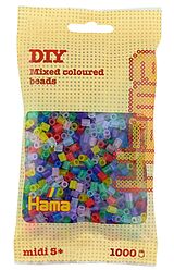 Hama 207-53 - DIY Bügelperlen Midi 5+, ca. 1000 Stück, Transparent-Mischung Spiel