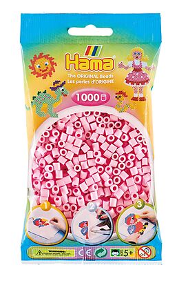 Hama 207-95 - Beutel mit Midi Bügelperlen Rose, 1000 Stück Spiel