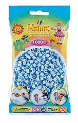 Hama 207-97 - Beutel mit Midi Bügelperlen Eisblau, 1000 Stück Spiel