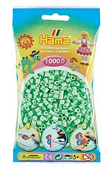 Hama 207-98 - Beutel mit Midi Bügelperlen Mint, 1000 Stück Spiel