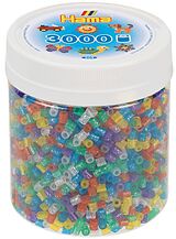 Hama 209-54 - Perlen, Dose mit Midi-Bügelperlen, 3000 Stück, Glitter-Mix Spiel