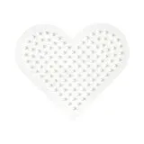 Hama 236 - Bügelperlen Stiftplatte Herz, weiß Spiel