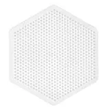 Hama 276 TR - Bügelperlen große Stiftplatte 6eck, transparent Spiel