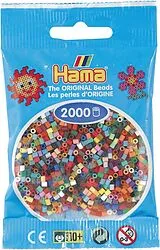 HAMA 501-00 - DIY Bügelperlen Mini 10+, ca. 2000 Stück, Mix Volltonmix Spiel