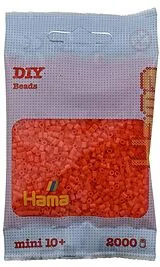 Hama 501-04 - DIY Bügelperlen Mini 10+, ca. 2000 Stück, Orange Spiel