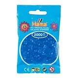 Hama 501-15 - DIY Bügelperlen Mini 10+, ca. 2000 Stück, Transparent-Blau Spiel