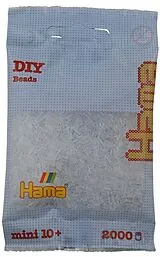 Hama 501-19 - DIY Bügelperlen Mini 10+, ca. 2000 Stück, Transparent-Weiß Spiel