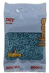 Hama 501-31 - DIY Bügelperlen Mini 10+, ca. 2000 Stück, Türkis Spiel