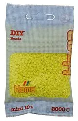 Hama 501-43 - DIY Bügelperlen Mini 10+, ca. 2000 Stück, Pastell-Gelb Spiel