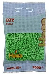 Hama 501-47 - DIY Bügelperlen Mini 10+, ca. 2000 Stück, Pastell-Grün Spiel