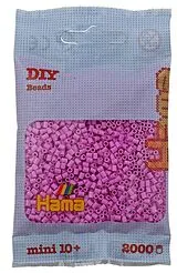 Hama 501-48 - DIY Bügelperlen Mini 10+, ca. 2000 Stück, Pastell-Pink Spiel