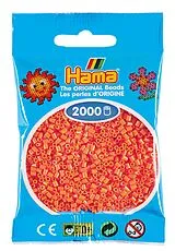 Hama 501-79 - DIY Bügelperlen Mini 10+, ca, 2000 Stück, Apricot Spiel