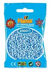 Hama 501-97 - DIY Bügelperlen Mini 10+, ca. 2000 Stück, Pastell-Eisblau Spiel